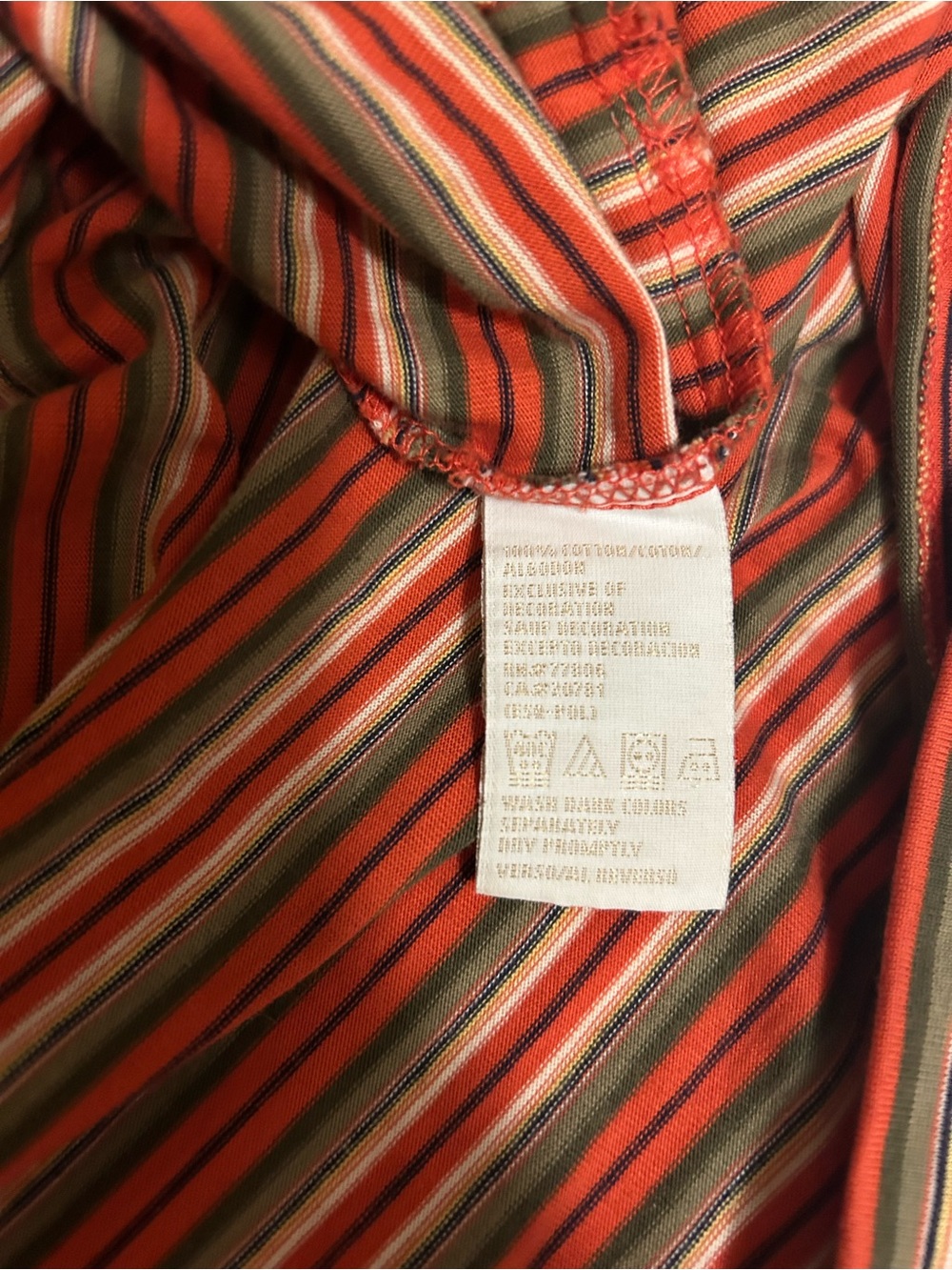 Tommy Hilfiger Women’s 2X Multicolor Striped
3/4 Button-Up Shirt - Picture 4 of 5